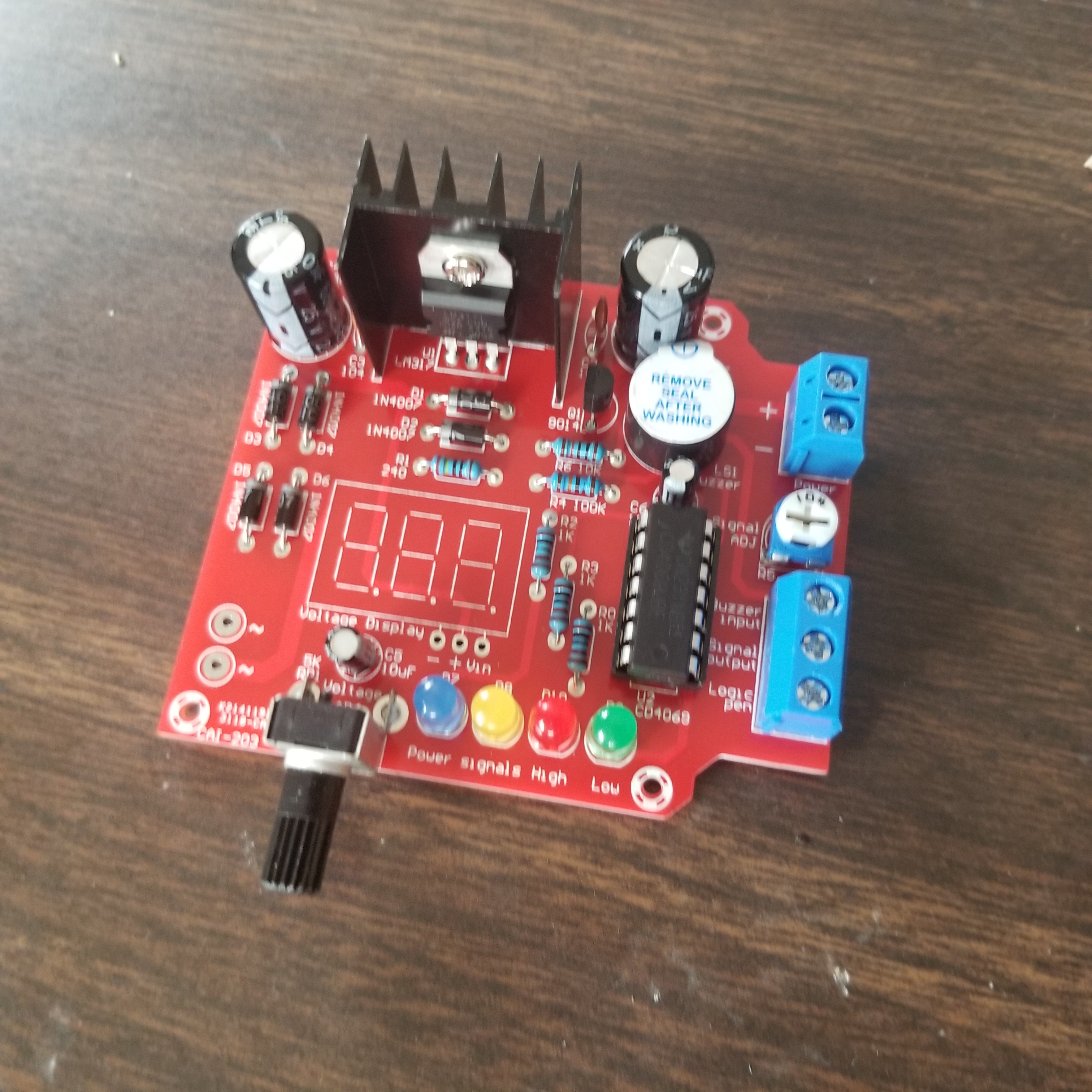 top view of pcb power supply